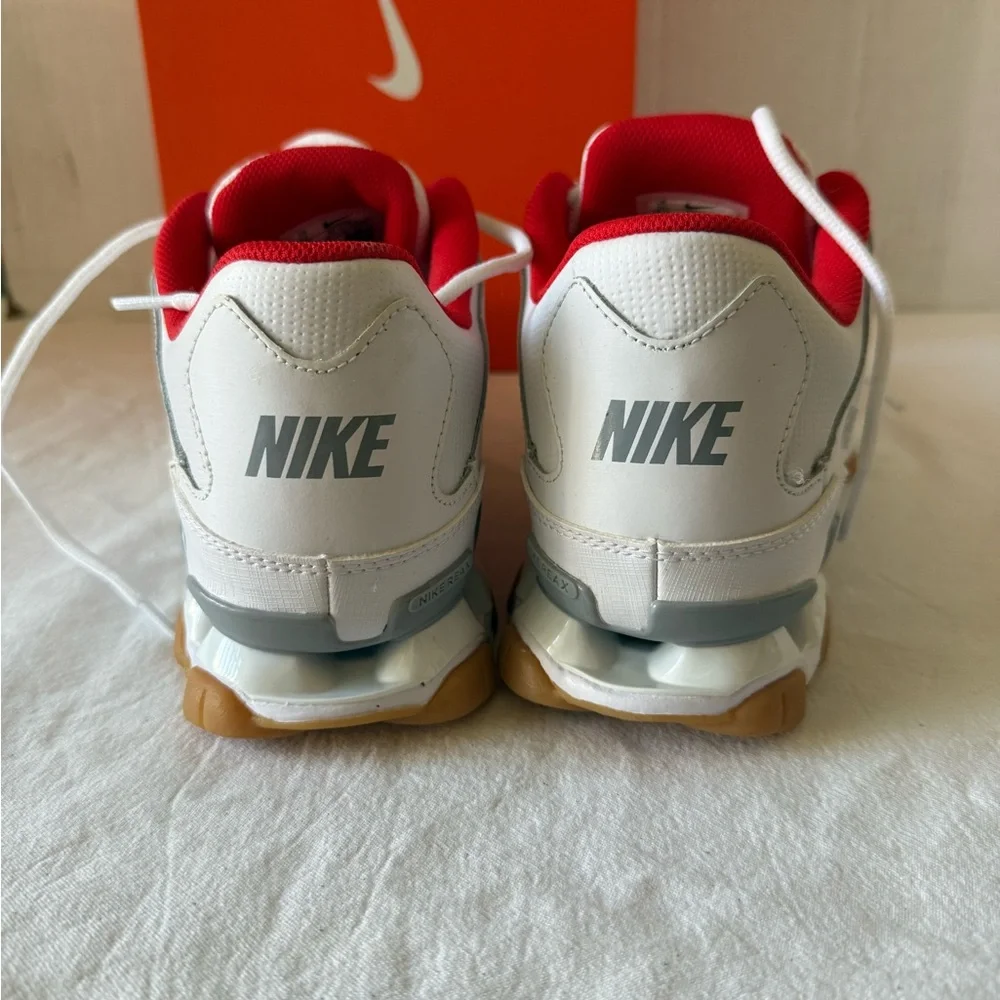 Nike Reax 8 TR Mesh Mens Training Shoes White Red Size 12 Athletic Sneakers New
